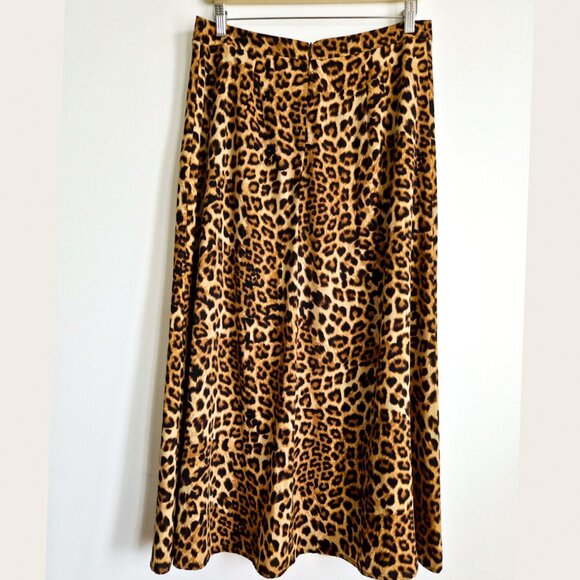 Melanie Lyne Leopard Print Front Slit Maxi Skirt | NWT | Size 8 - Picture 3 of 8